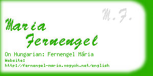 maria fernengel business card